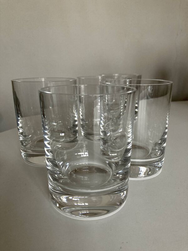 Set de 5 verres Baccarat gobelets whisky Perfection 1980