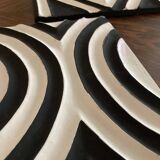 Two Imigongo paintings / panels traditional art from Rwanda