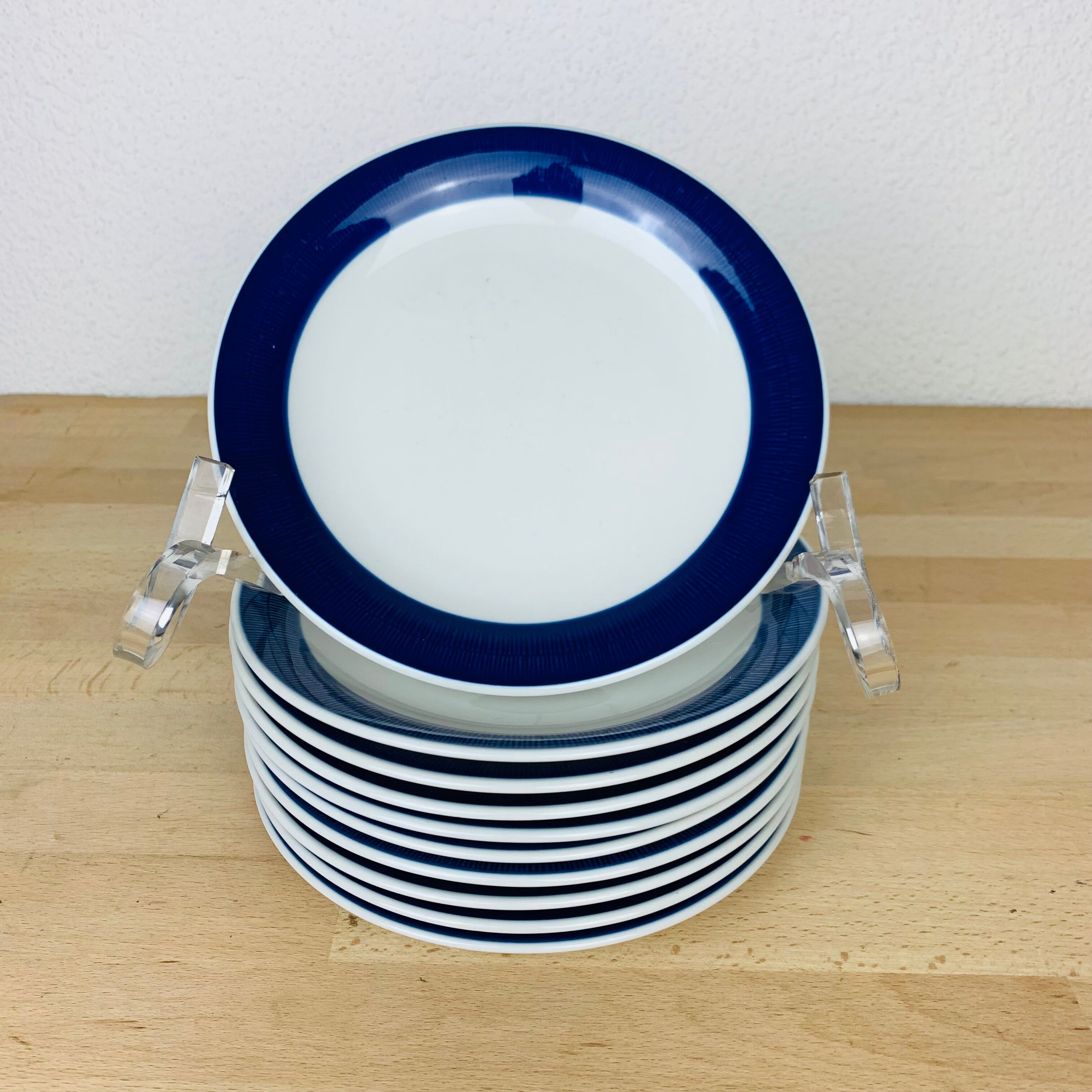 10 dessert plates ceramic starter Koka by Rörstrand Sweden, Scandinavian