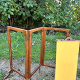 Antique fireplace screen – Solid wood & upholstered panels