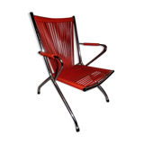 Orange armchair scoubidou 60/70