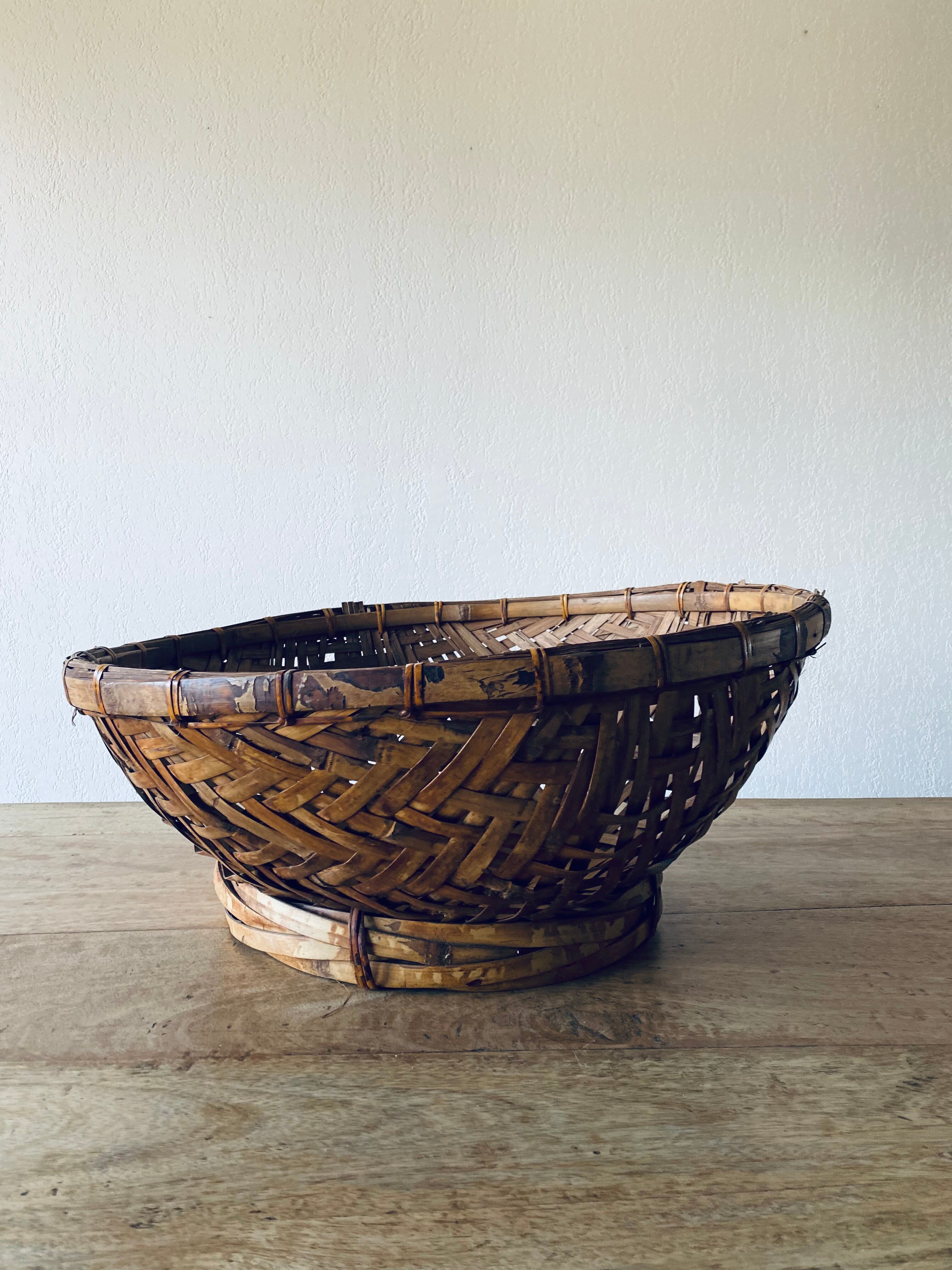 Bohemian bamboo XL panière