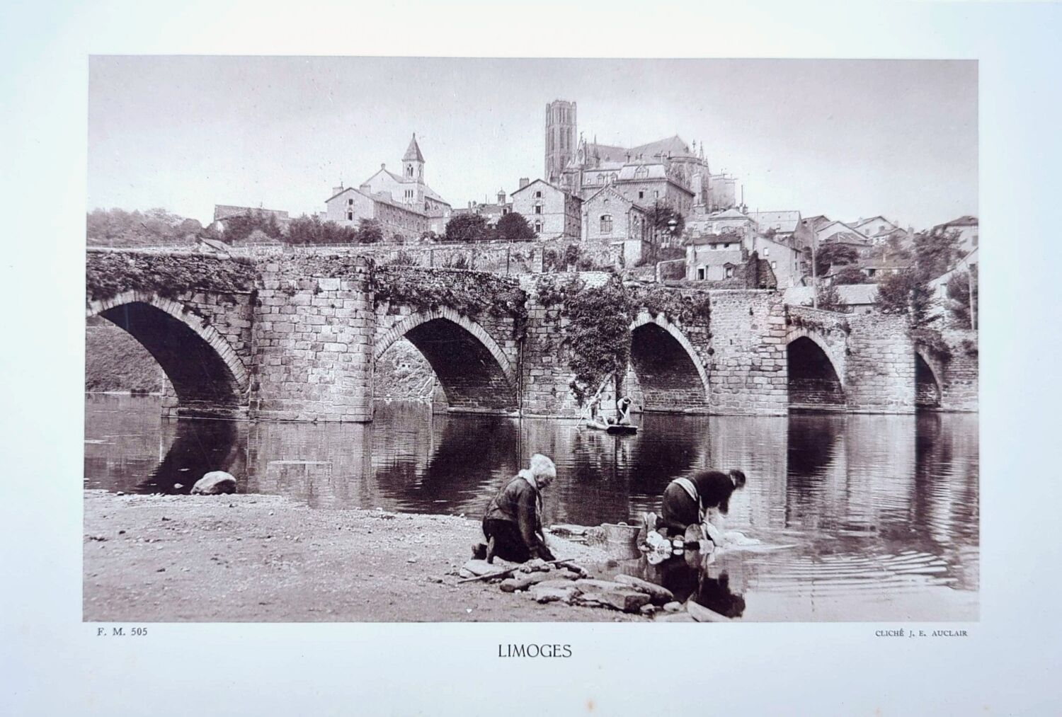 Limoges, Haute-Vienne, photo plate printed in 1942. By Auclair.