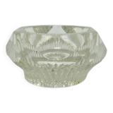 Salt cellar, Art Deco, transparent glass, Ząbkowice, Poland, 1930s.