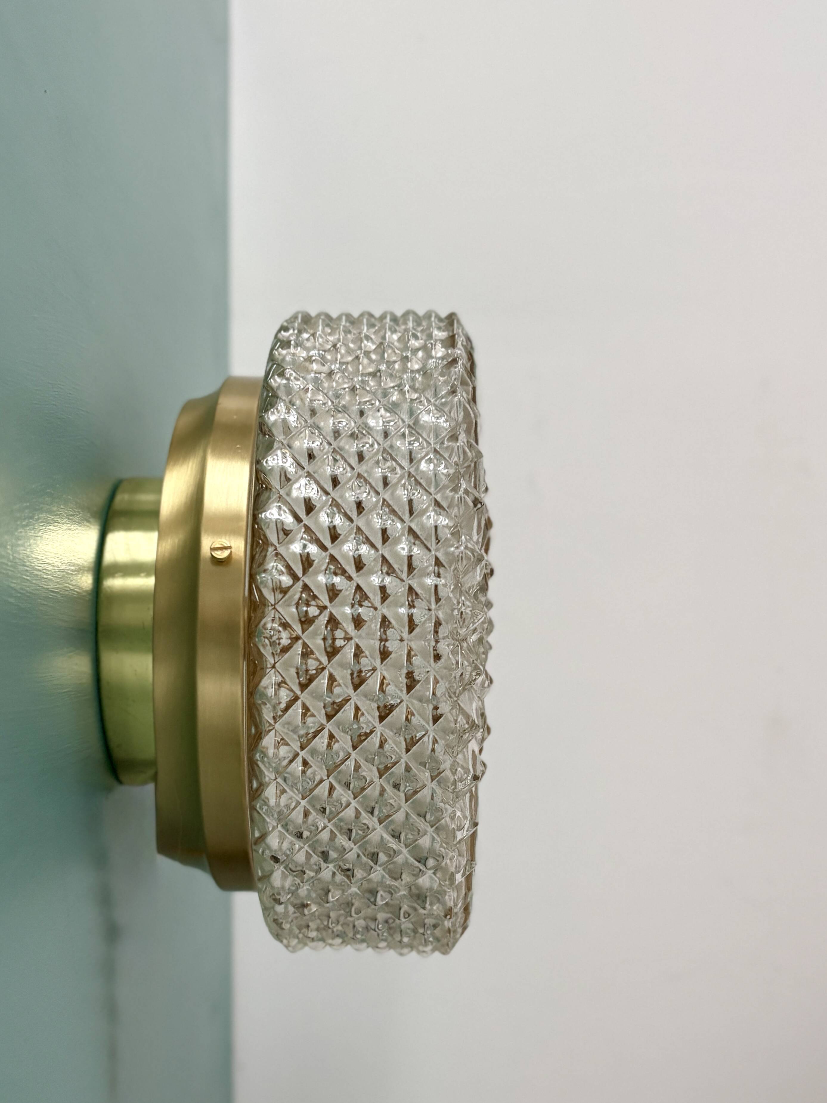 Vintage glass moulded globe wall/ceiling light.
