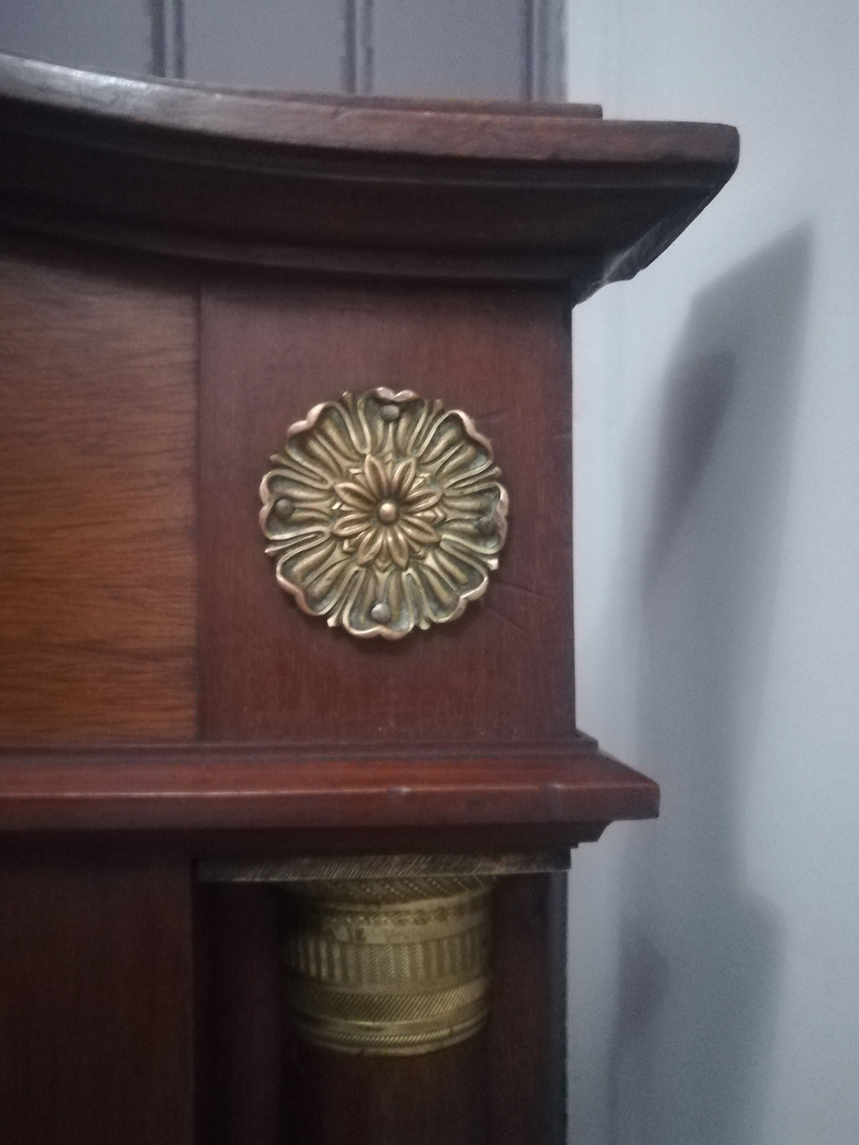 Empire mirror in mahogany and gilded bronze 120x97cm