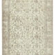Handmade distressed oriental beige rug 202 cm x 296 cm