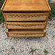 Commode vintage bois et rotin