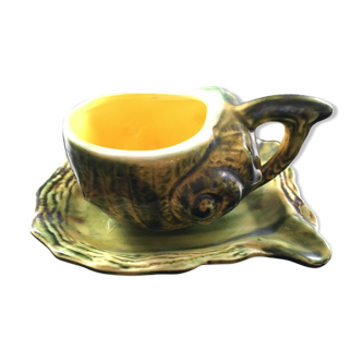 Tasse escargot en barbotine