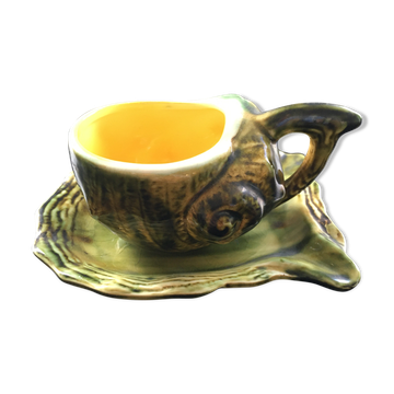Tasse escargot en barbotine