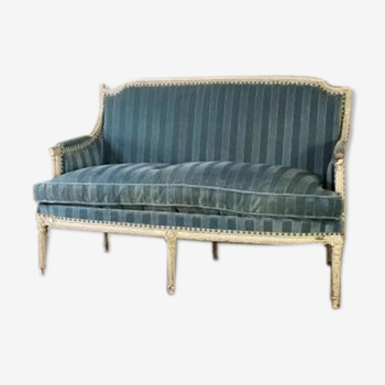 Banquette Louis XVI 6 pieds fin XVIIIème siècle