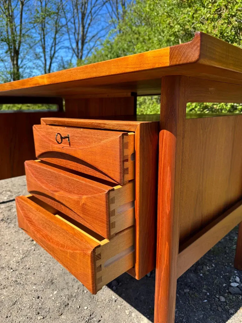 Vintage Teak Desk Attributed to Niels Clausen for NC Møbler, Denmark, 1960