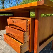 Vintage Teak Desk Attributed to Niels Clausen for NC Møbler, Denmark, 1960