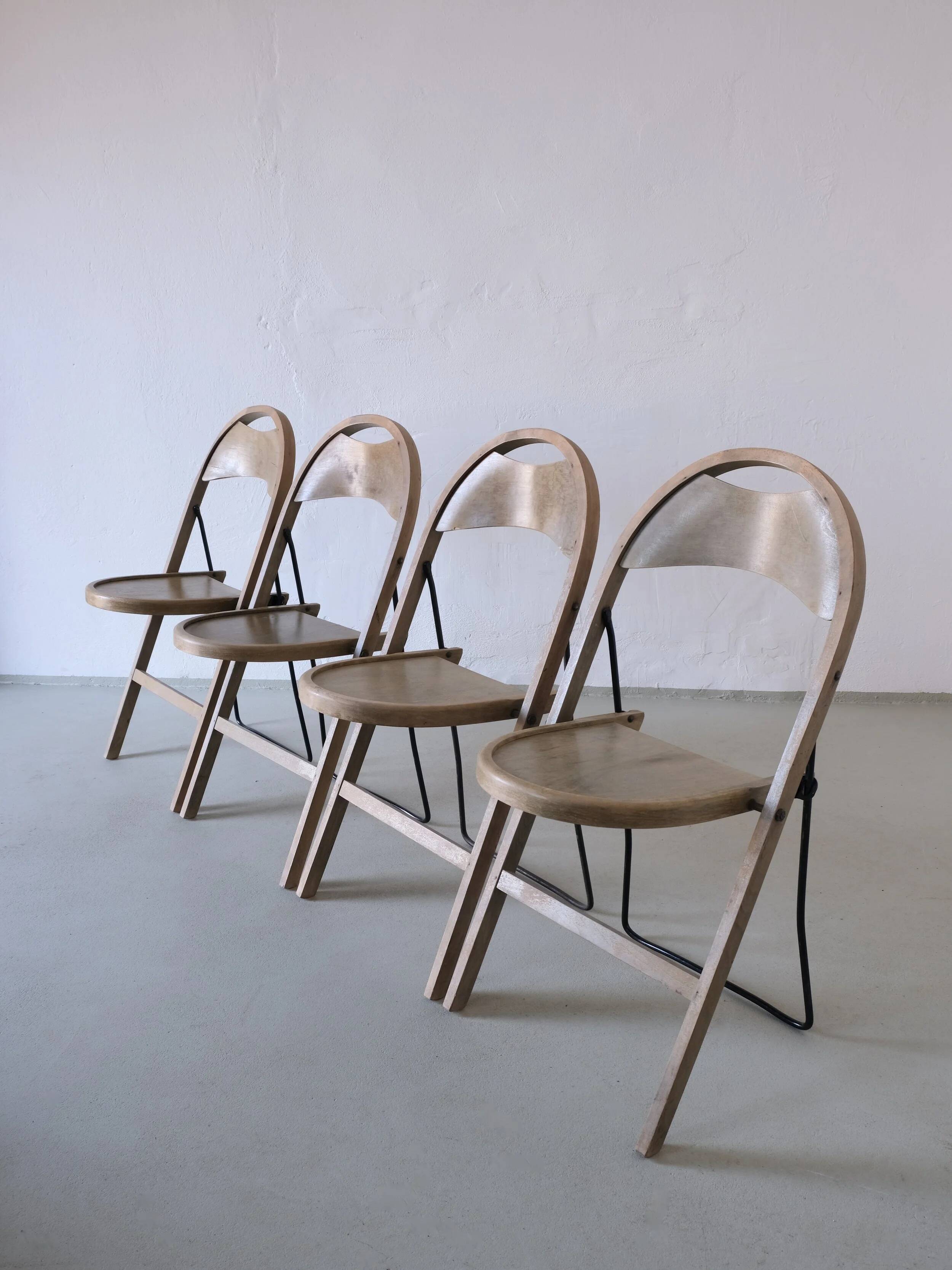 4 folding chairs by Uno Åhrén for Gemla | Sweden | 1930s