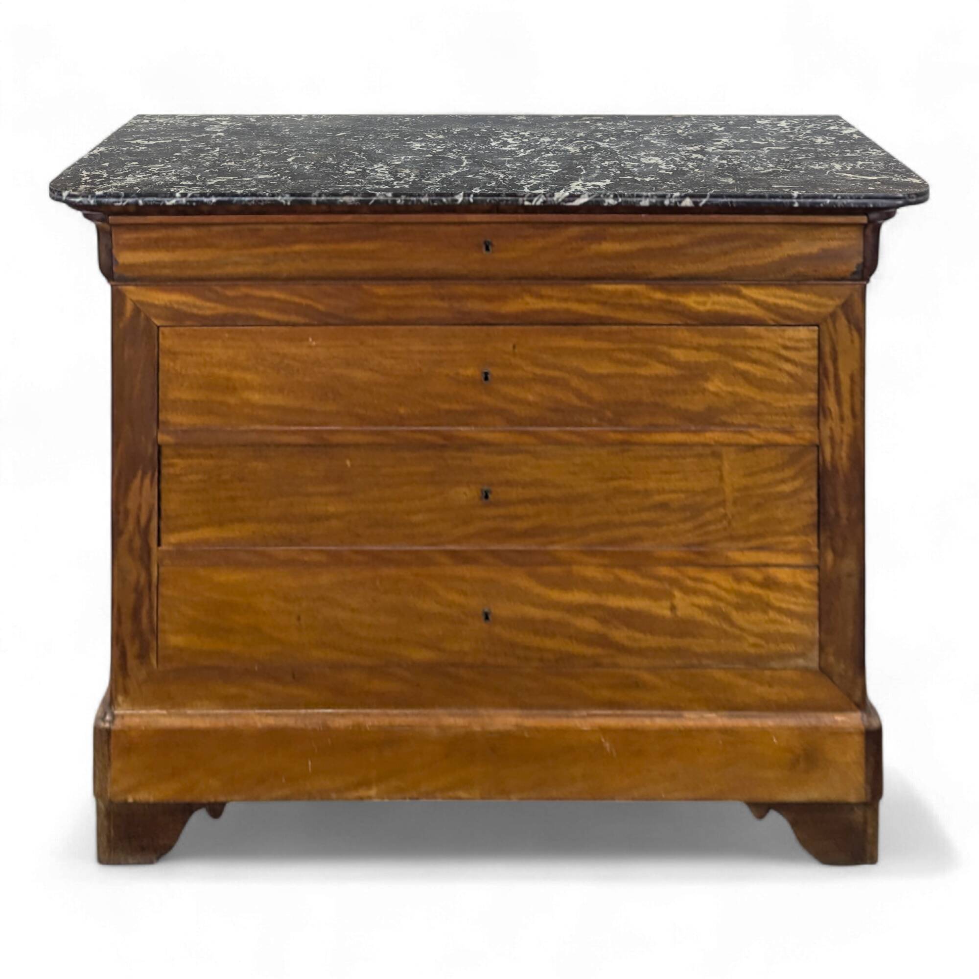 Louis Philippe period chest of drawers in patinated mahogany