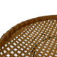 Rattan magazine rack on black metal frame, Artimeta, 1950