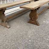 Pair of oak benches