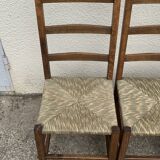 Two-tone straw chairs 1950