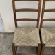 Two-tone straw chairs 1950