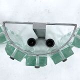 Set of two cut glass sconces by Zero Quattro, Italy 1970s