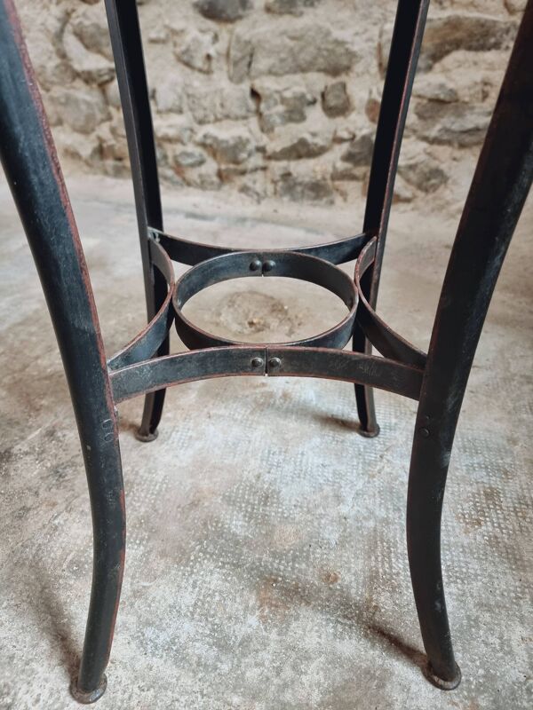 Tabouret industriel ancien – Toledo Art Steel Co., années 30, tabouret