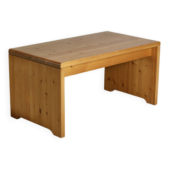 Charlotte Perriand (selection of) for Les Arcs, rare pine coffee table, France, circa 1960