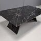 Table basse vintage en marbre noir, 1970