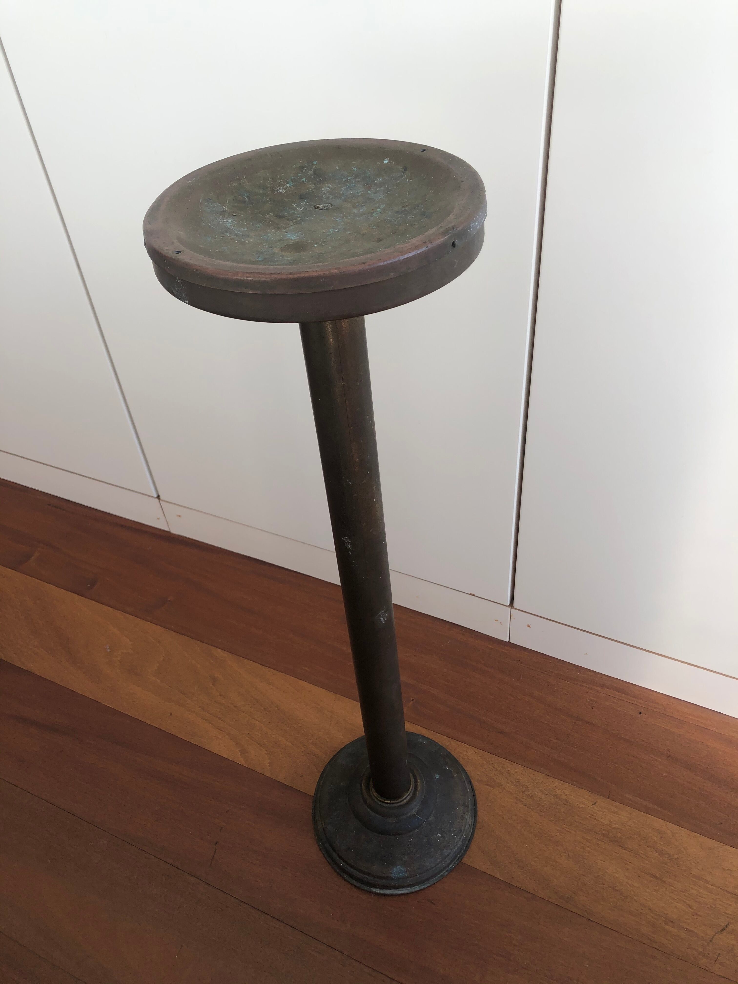 Brass standing ashtray