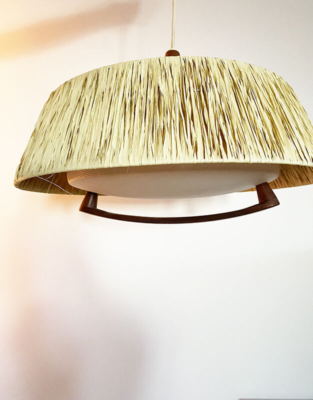 Teak pendant light Maison Temde Leuchten