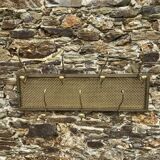 Gold metal wire mesh wall coat rack