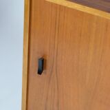 Vintage Nussbaum Vitrinenschrank Highboard Md-Century 1960er