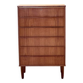 Danish Chest of Drawers in Teak with 6 Drawers
