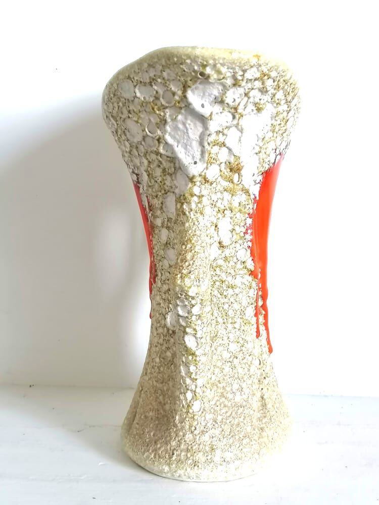 Vase fat lava style Vallauris 1970