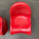 Set of mid-century Panton chairs by Verner Panton for Vitra Herman Miller.