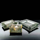 1970s very Rare Set of 3 Book shaped Ashtrays in Murano Glass by Antonio Im