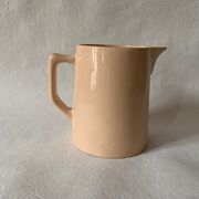 Pink porcelain carafe, Sarreguemines, 1930, France