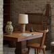 Vintage modern French table lamp in stone with elephant patterns, 1970s.