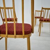1960s Antonin Suman Beech Dining Chairs, Set of 4
