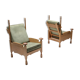 Throne long chairs in natural oak - 1950s