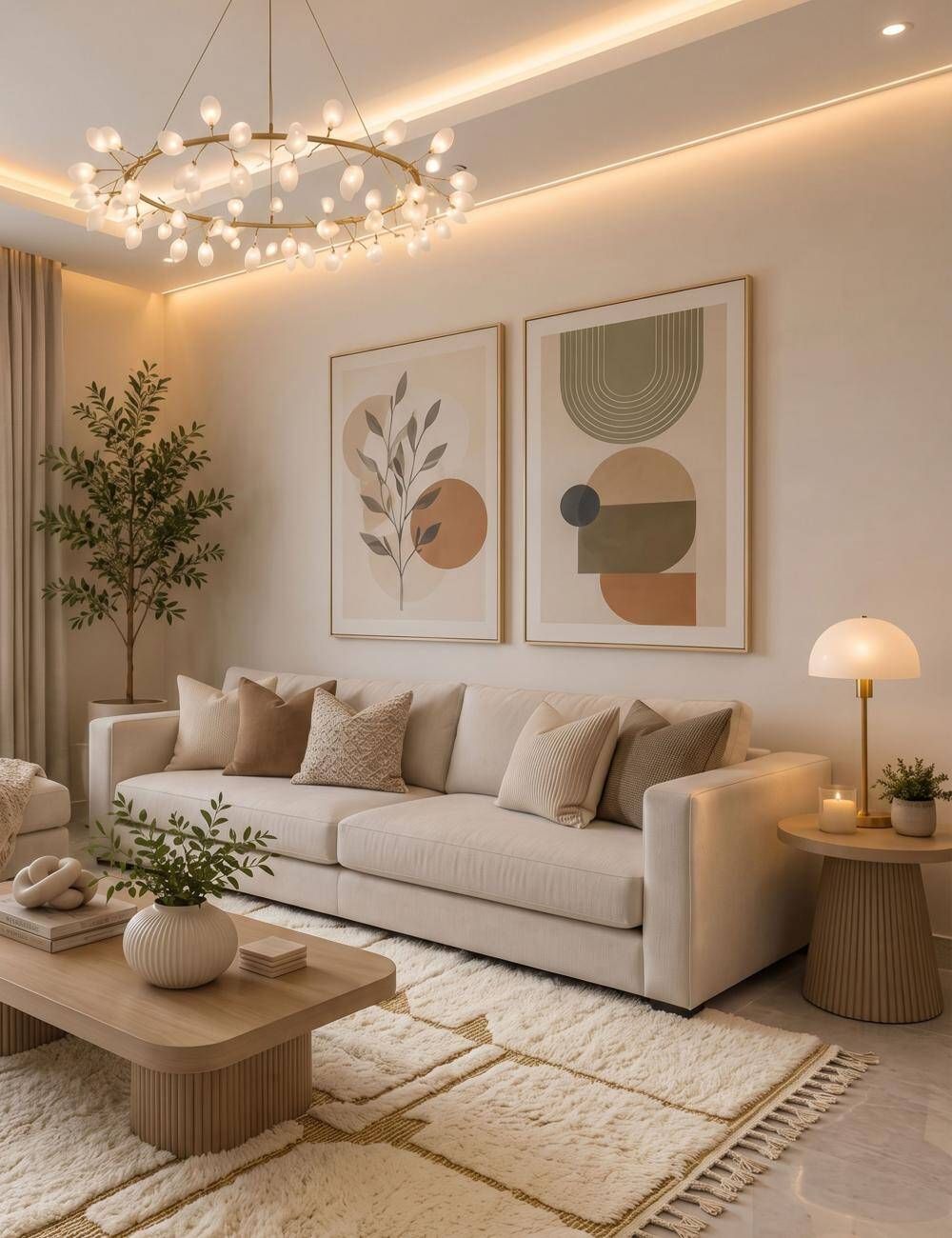 Tapis Blanc Contemporain Berbère - 294 x 237 cm