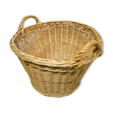 Woven wicker basket