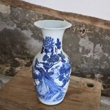 Porcelain baluster vase.
