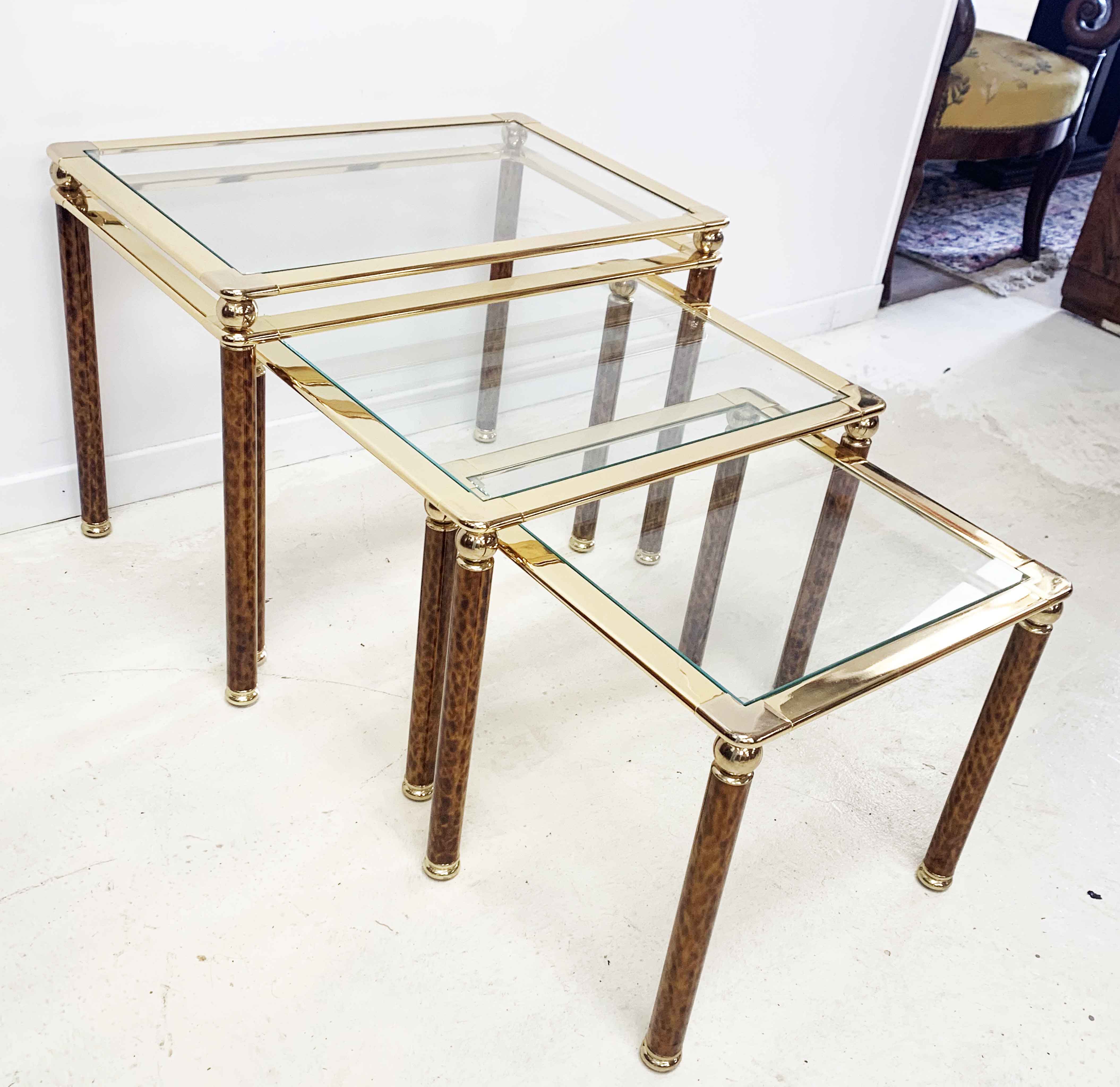 Lancel brass and scales nesting tables