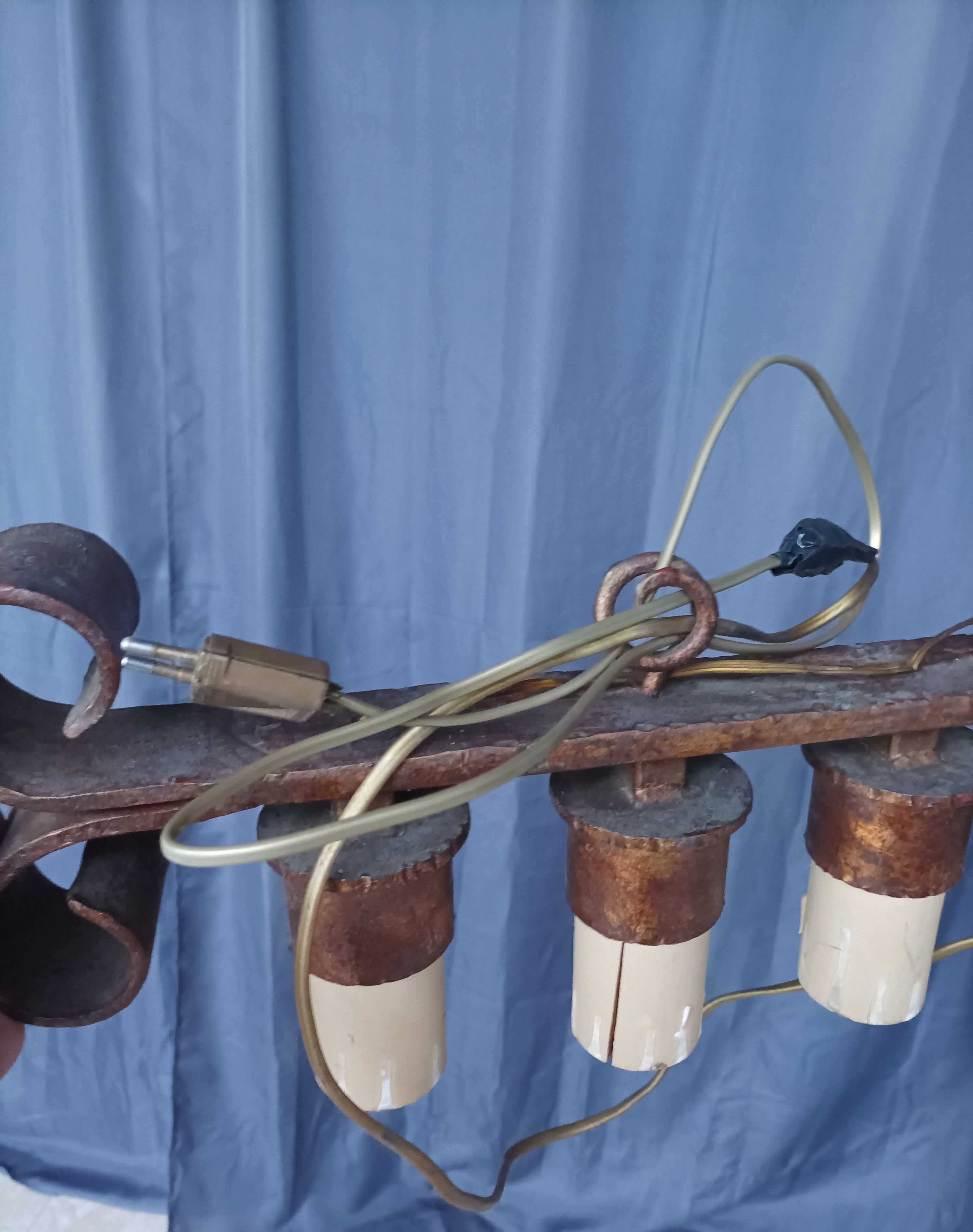 Wrought iron chandelier circa 1900