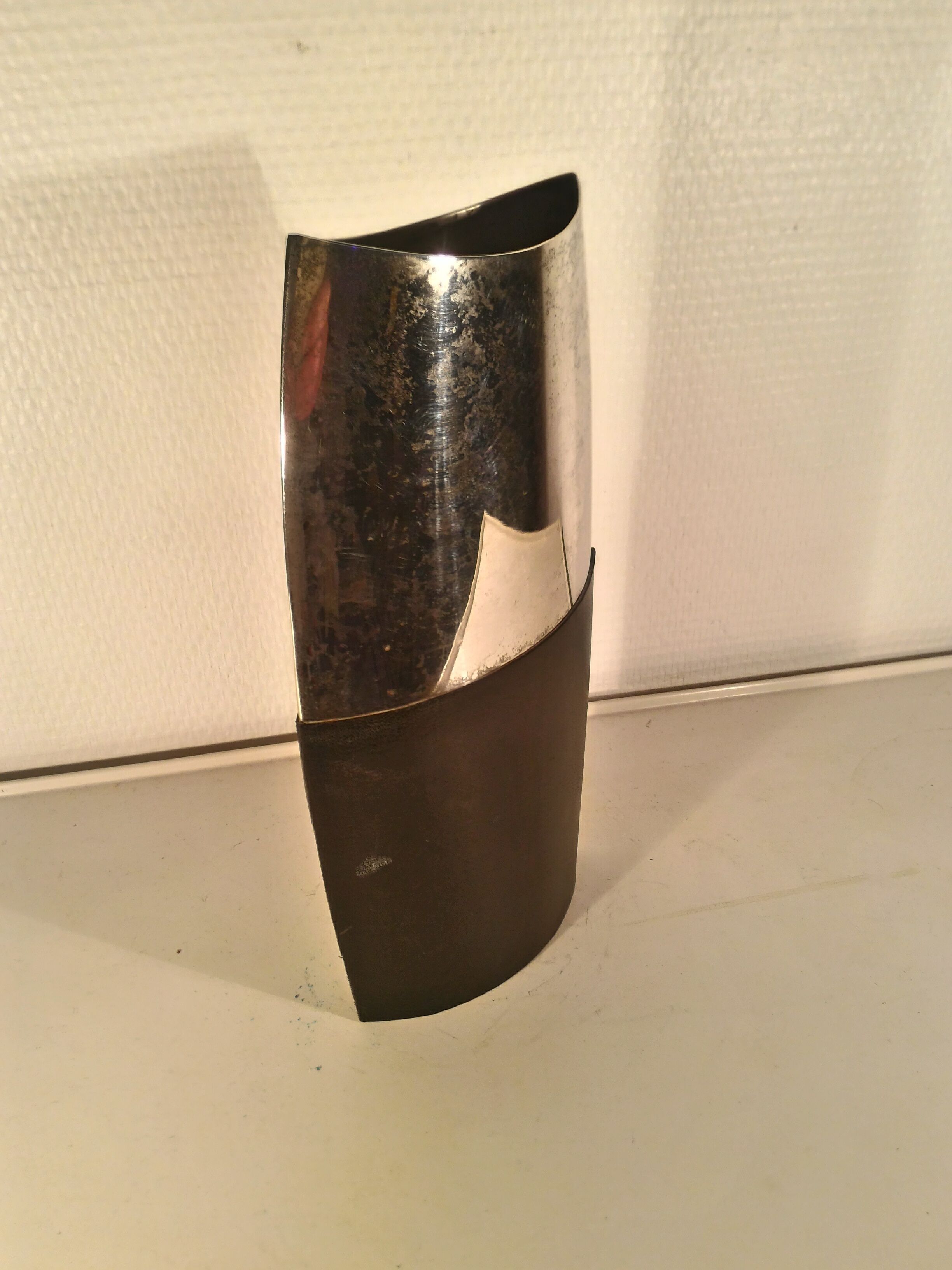 /Cuir silver vase 1950s