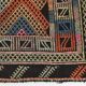 1955s Turkish Antique Pink & Blue Vintage Kilim Rug, 167x226Cm