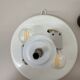 Vintage brown and white wall lamp sconce , 1970s