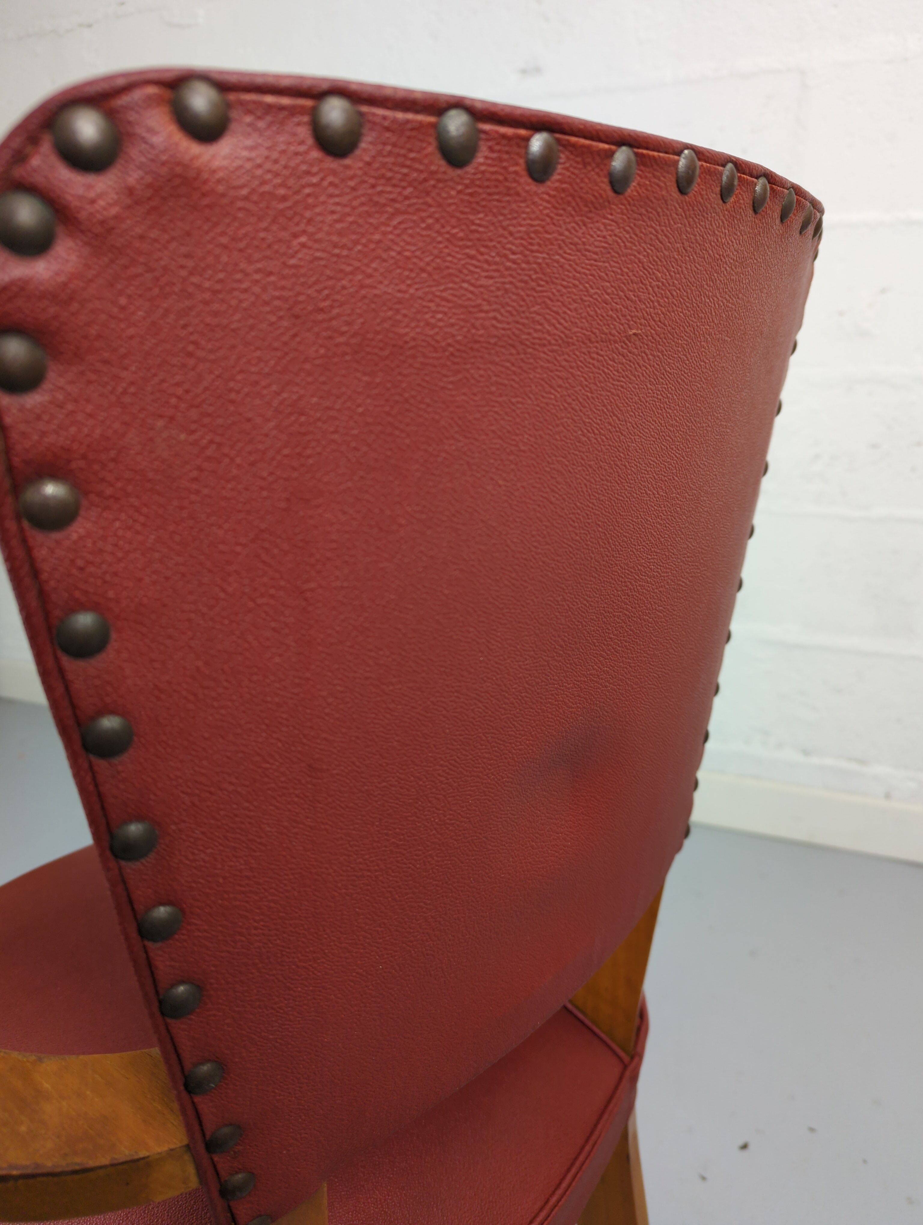 Vintage red bridge chair