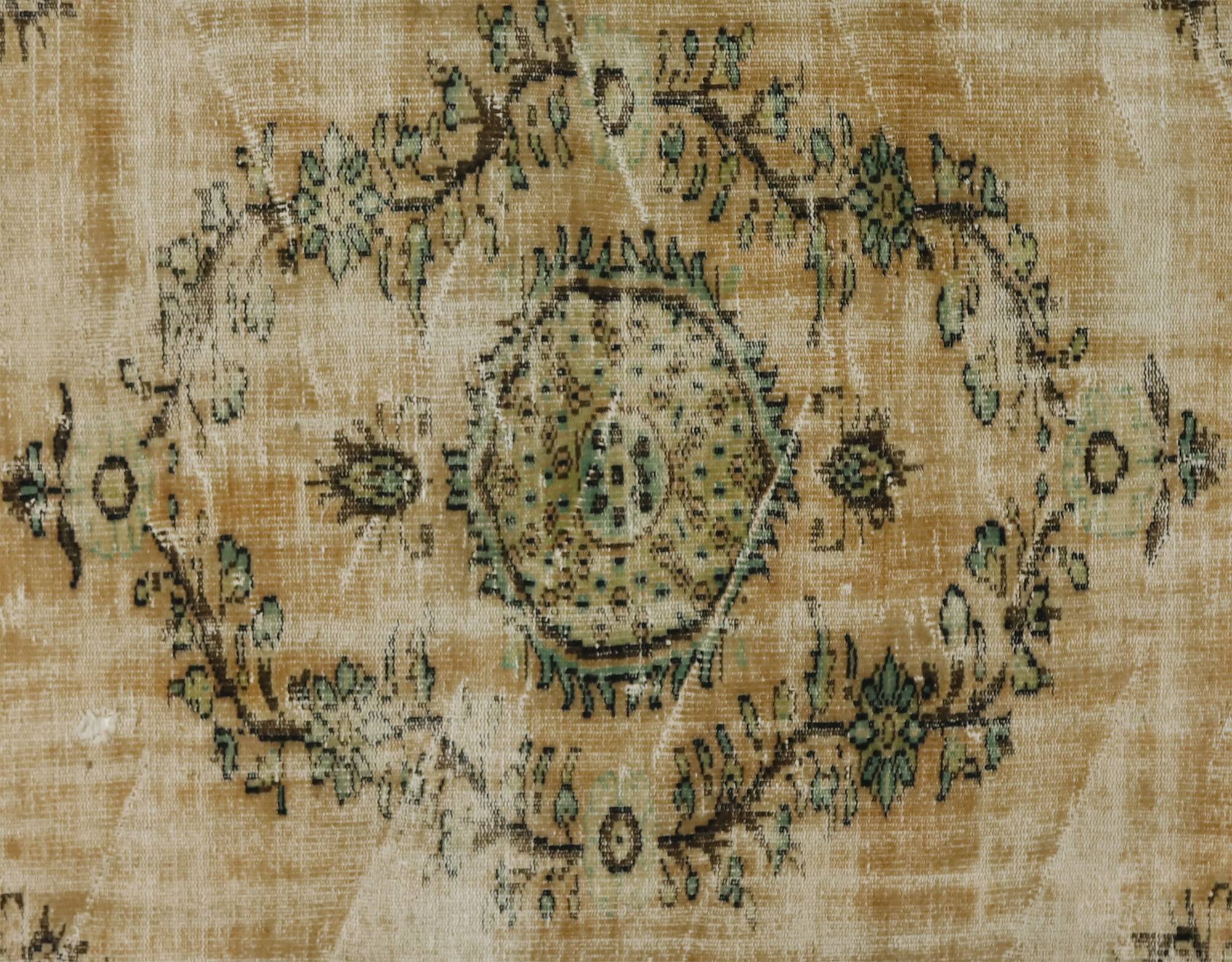 One-of-a-kind turkish handwoven vintage rug - rustic vintage charm 255x 163 cm