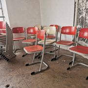 Set of 14 vintage stackable chairs